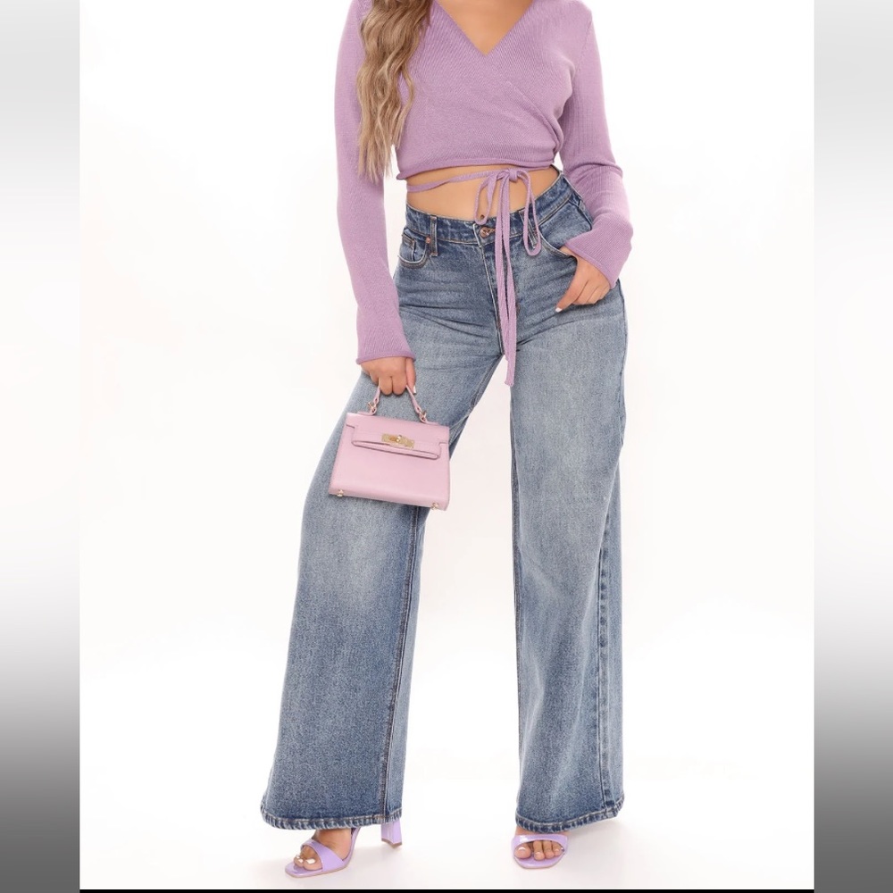High Rise Wide Leg Jeans